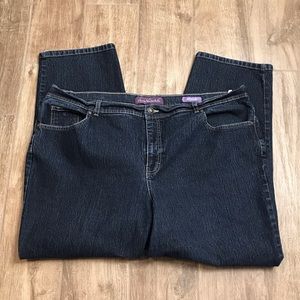 Gloria Vanderbilt Amanda Dark Denim Jeans-short fit